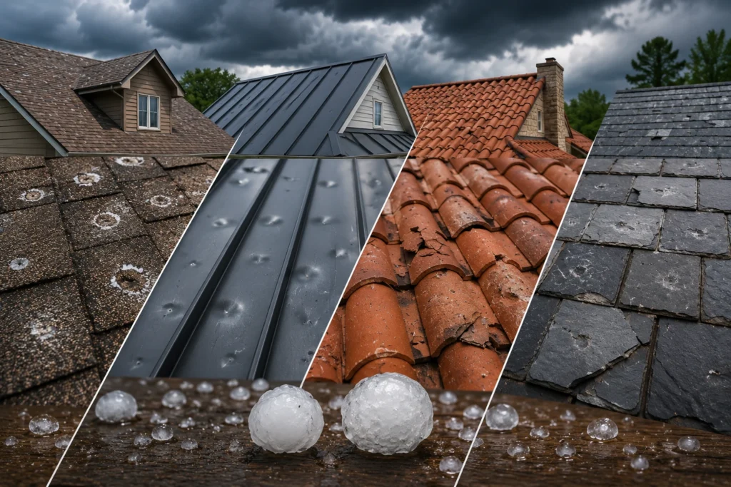 How to Identify Hail Damage by Roof Type 2