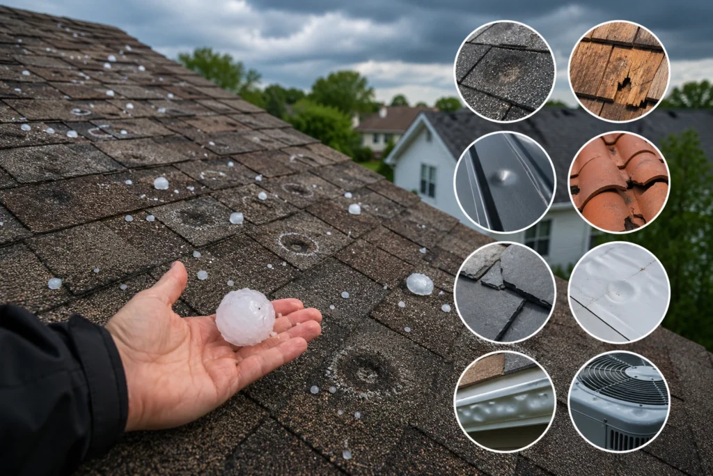 How to Identify Hail Damage by Roof Type 3